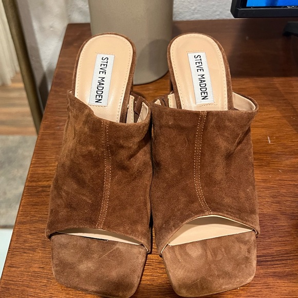 Steve Madden Teles Slide - brown suede size 7 - Picture 2 of 5